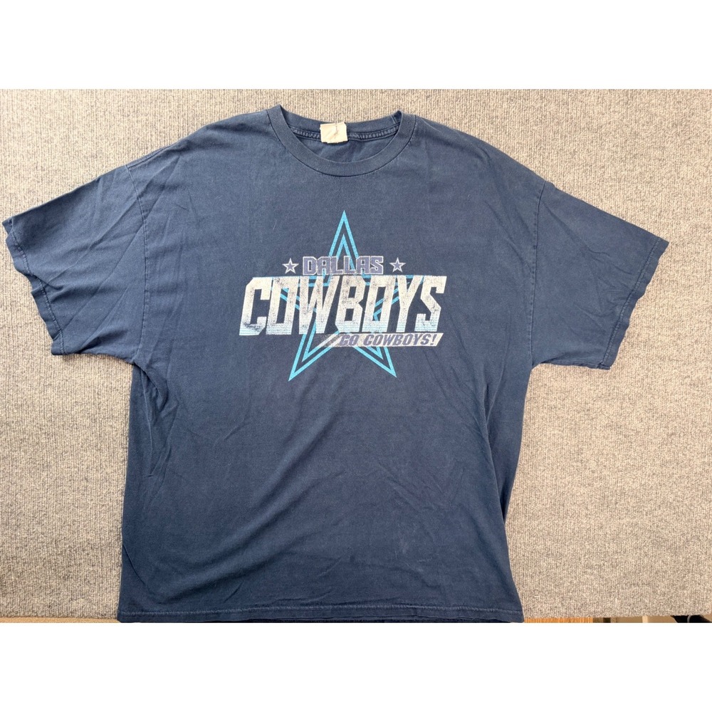 Dallas Cowboys T Shirt Mens XXL Navy Blue Graphic Tee NFL National Heritage
